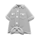 front-tie button-down shirt