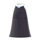 full-length dress with pearls