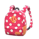 polka-dot backpack