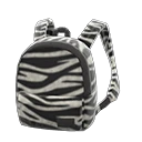zebra-print backpack