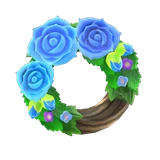 blue rose wreath