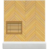 brown herringbone wall