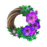 chic windflower wreath