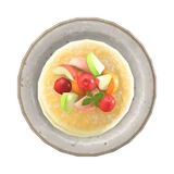 fruit-topped pancakes