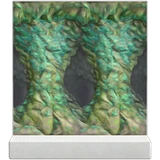 glowing-moss cave wall