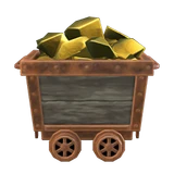 gold-nugget mining car