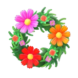 可愛波斯菊花圈