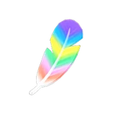 rainbow feather