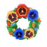 snazzy pansy wreath