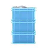 stacked fish containers